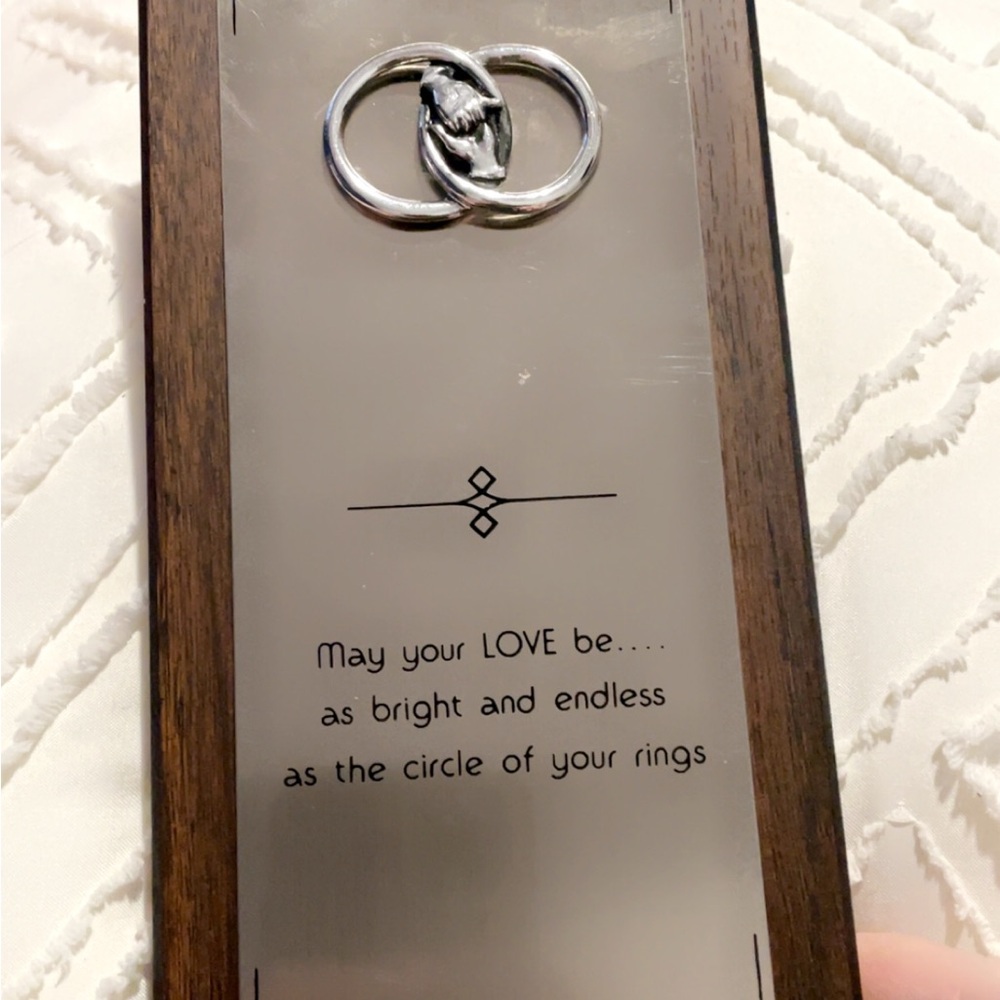 Silver and Brown Decorative Plaque for Him or Her